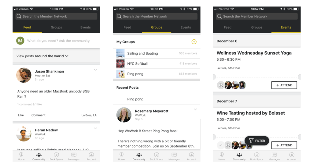 WeWork Member Network app