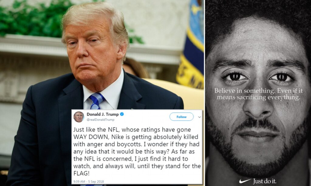 Trump lashes at the Nike over controversial ad