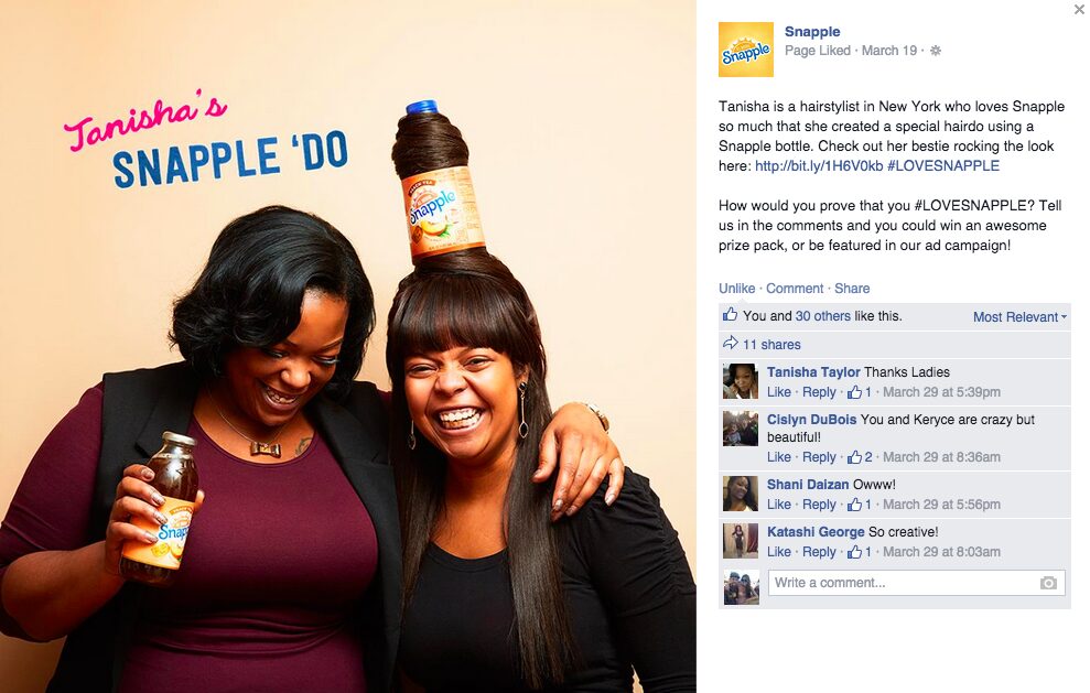 #LoveSnapple campaign