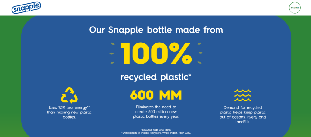 Snapple Recycled Water