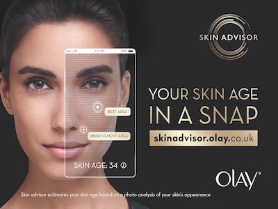 Olay skin advisor app estimates skin age