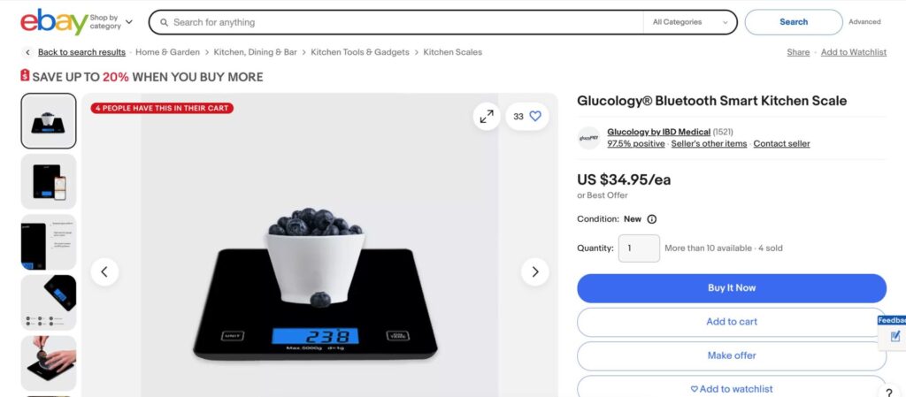 Home Décor and Kitchen Goods: Smart Kitchen Scale