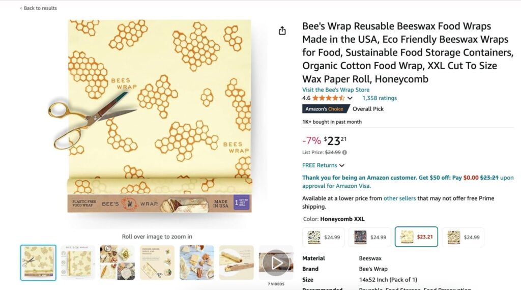 Eco-Friendly Products: Reusable Beeswax Wraps