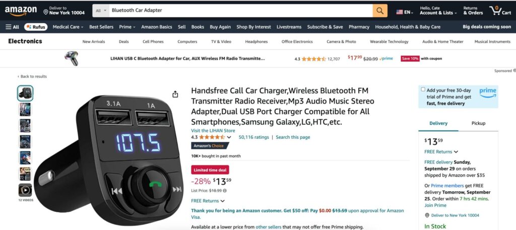 Car Accessories: Bluetooth Car Adapter