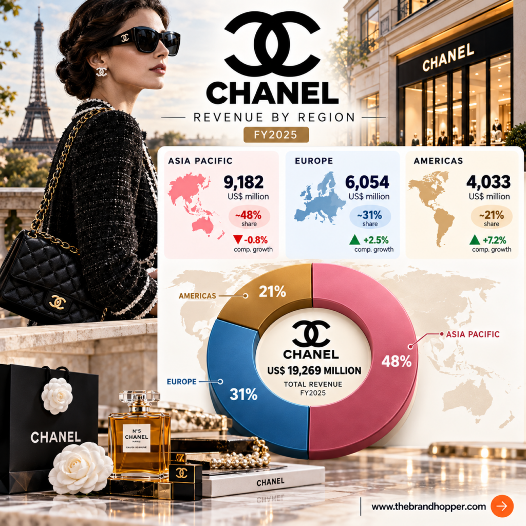 Chanel FY2025 Revenue by Region