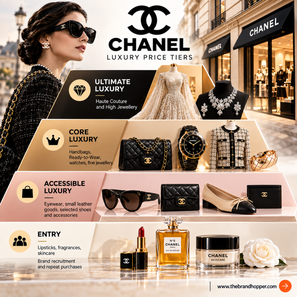 Chanel Luxury Price Tiers Infographic