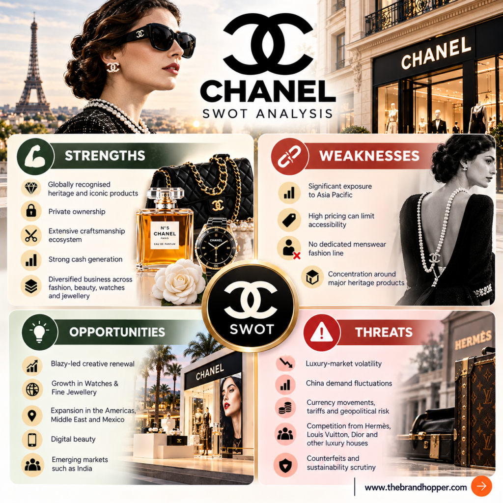 Chanel SWOT - A Luxury Fashion Infographic