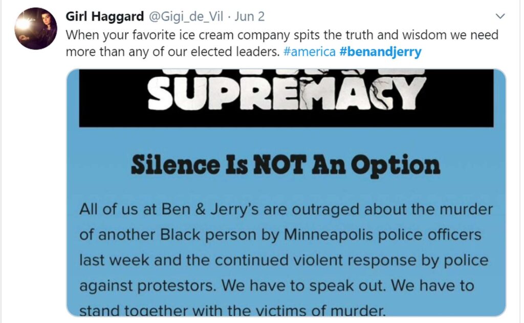 Silence is Not an Option Ben & Jerry’s