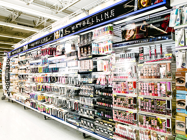 Walmart Maybelline Illuminated Merchandising Wall
