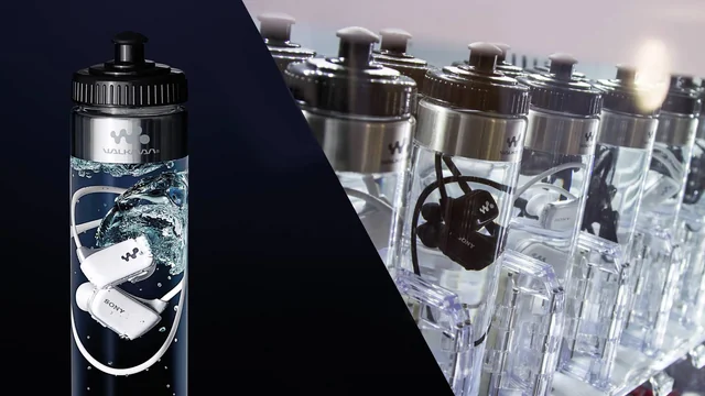 In 2014, Sony proved their “W Series Walkman” was waterproof by selling it inside water bottles from vending machines