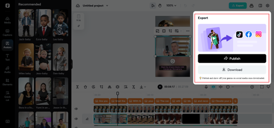 edit, export & publish