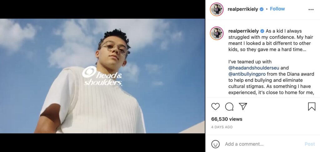 H&S collaborated with the Diana Award charity for a campaign to end Bullying 