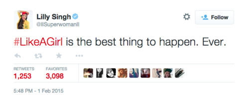 Influencers joined #LikeAGirl campaign amplifying the social reach