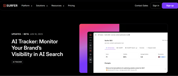 Surfer SEO AI Tracker