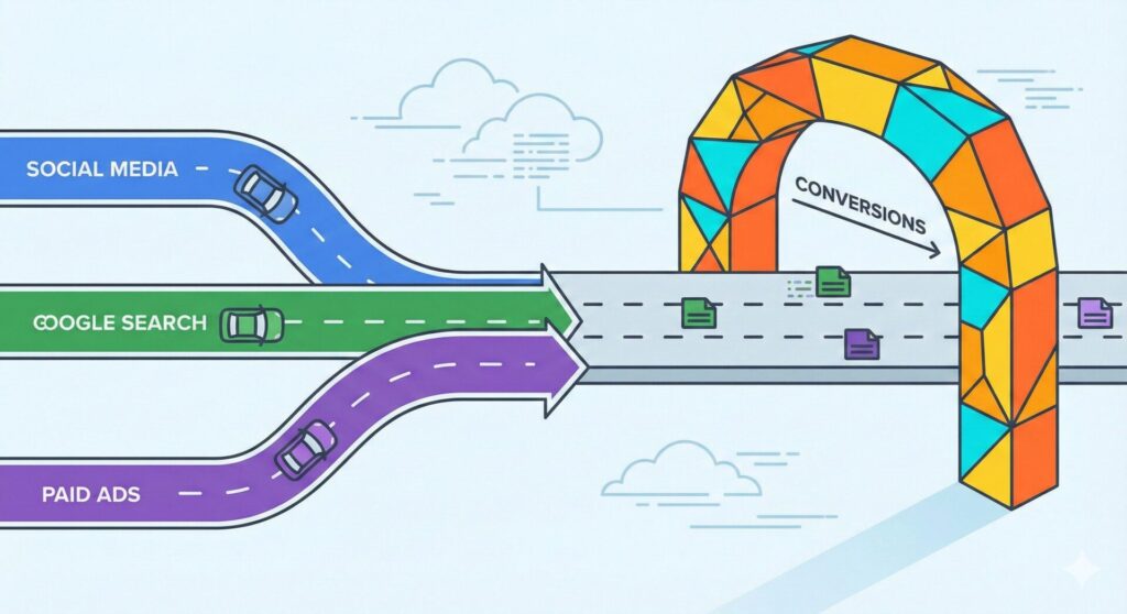 All roads lead to Rome—or in this case, your Landing Page.