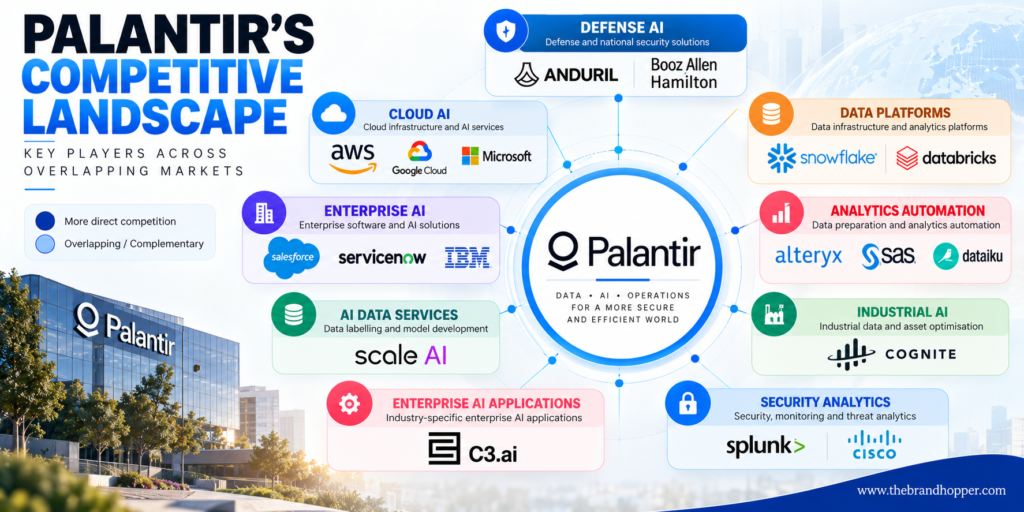 Palantir’s Competitive Landscape Infographic