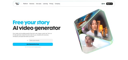 HeyGen personalized AI avatar video platform screenshot