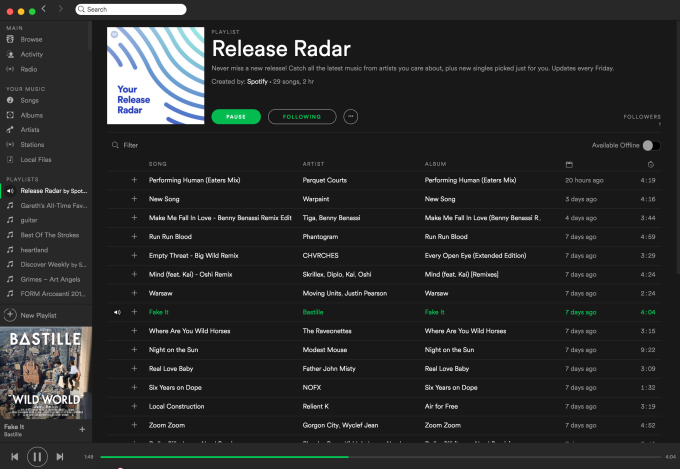 Spotify Radar