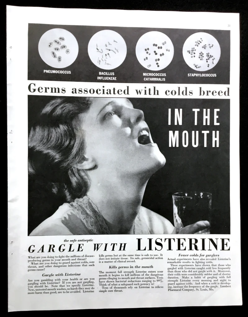 listerine 1930s advertisement