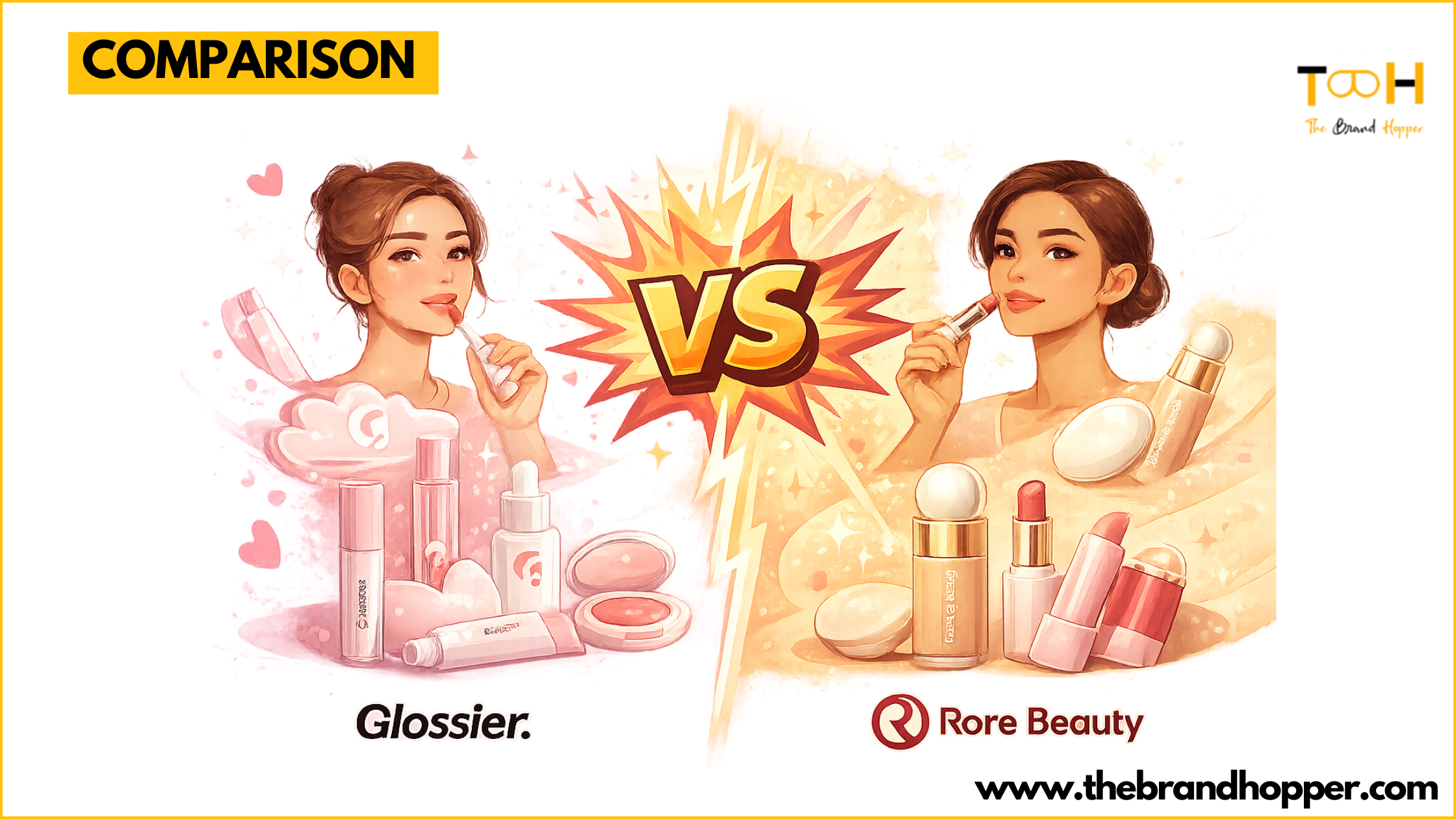 Glossier vs Rare Beauty