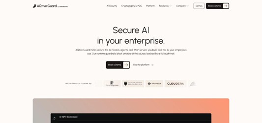 SandboxAQ AQtive Guard crypto-agility platform dashboard screenshot