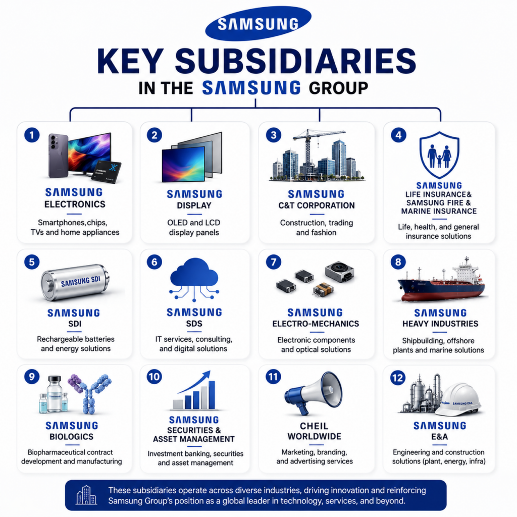 Key Subsidiaries of Samsung