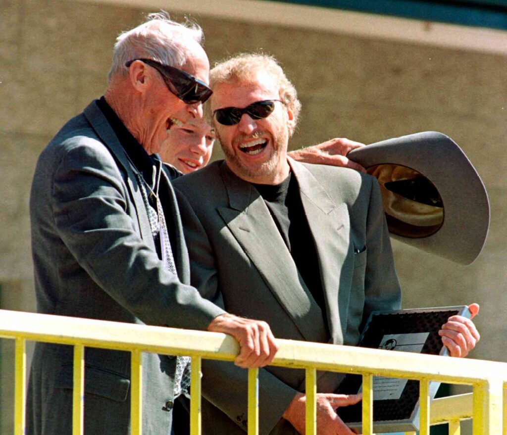 Nike co-founders Phil Knight and Bill Bowerman