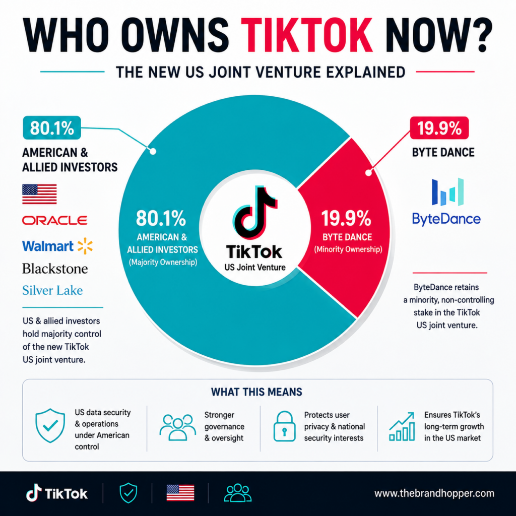 TikTok US joint venture ownership breakdown