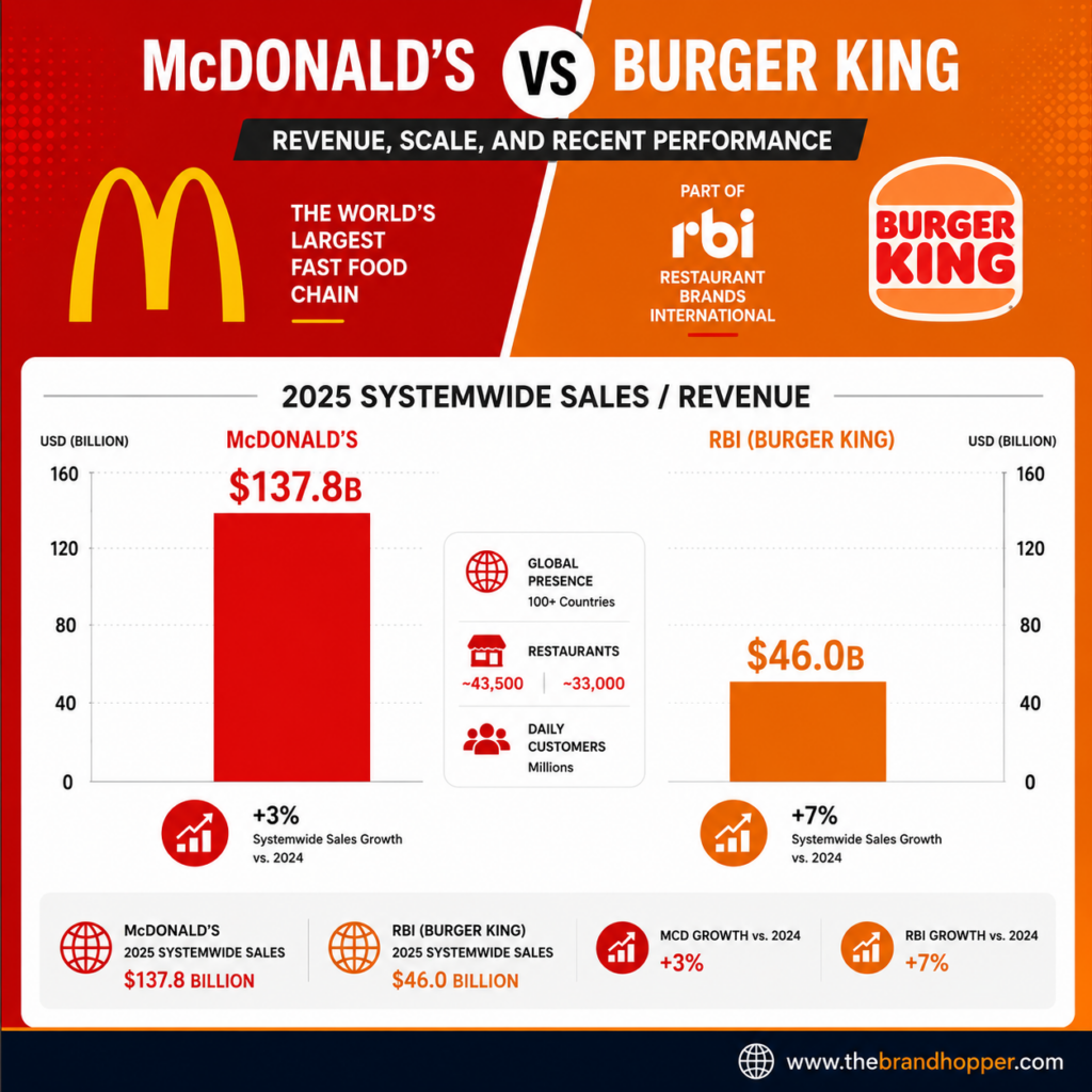 McDonald's vs Burger King: Revenue, Scale, and Recent Performance
