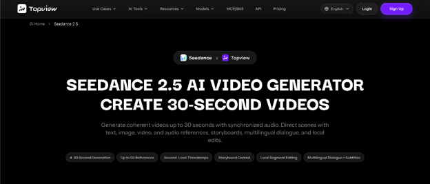 SEEDANCE 2.5 AI VIDEO GENERATOR