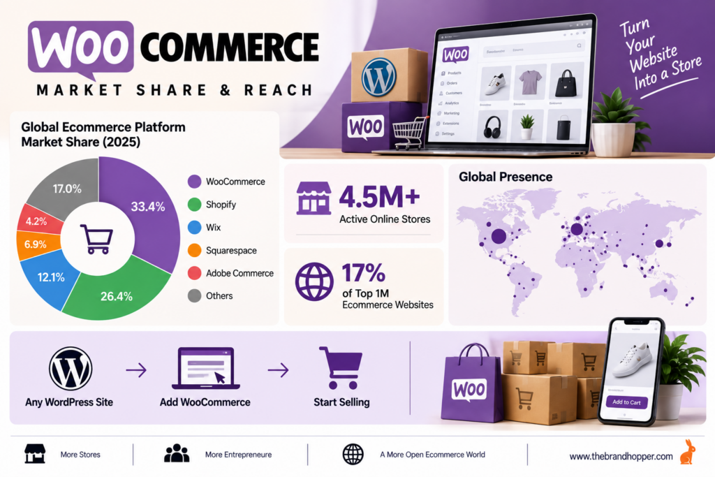 WooCommerce and ecommerce platform market share