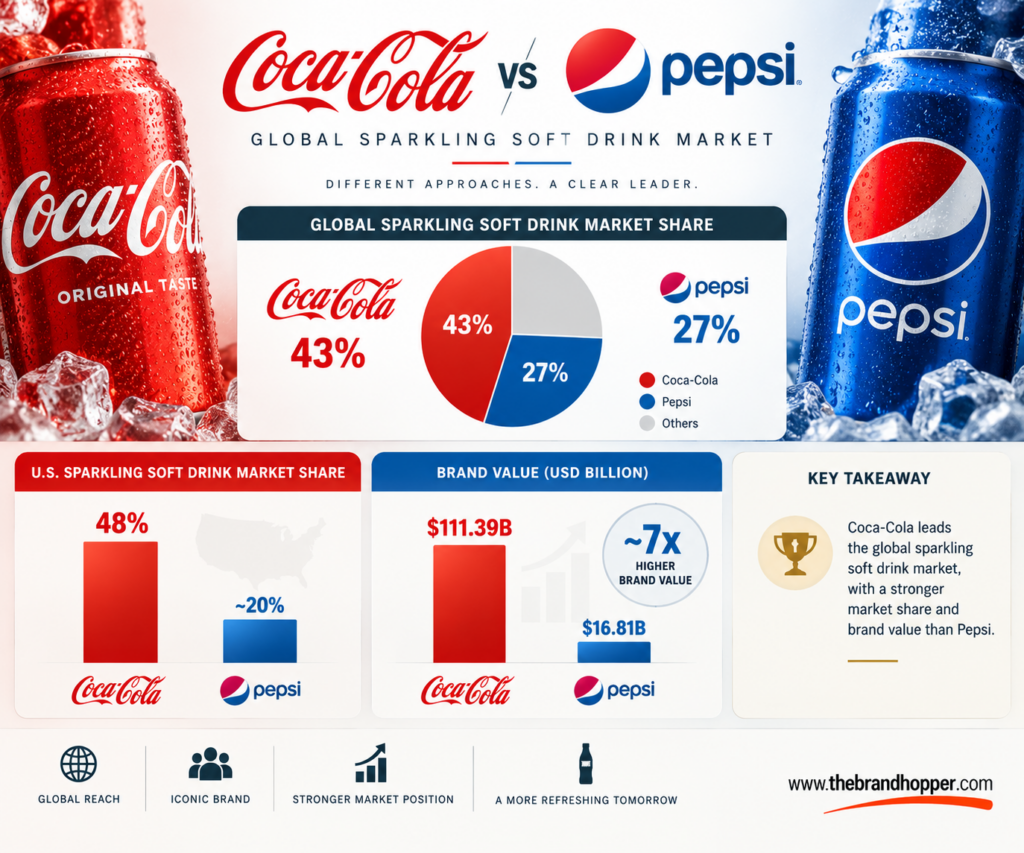 Coca-Cola vs Pepsi global market share