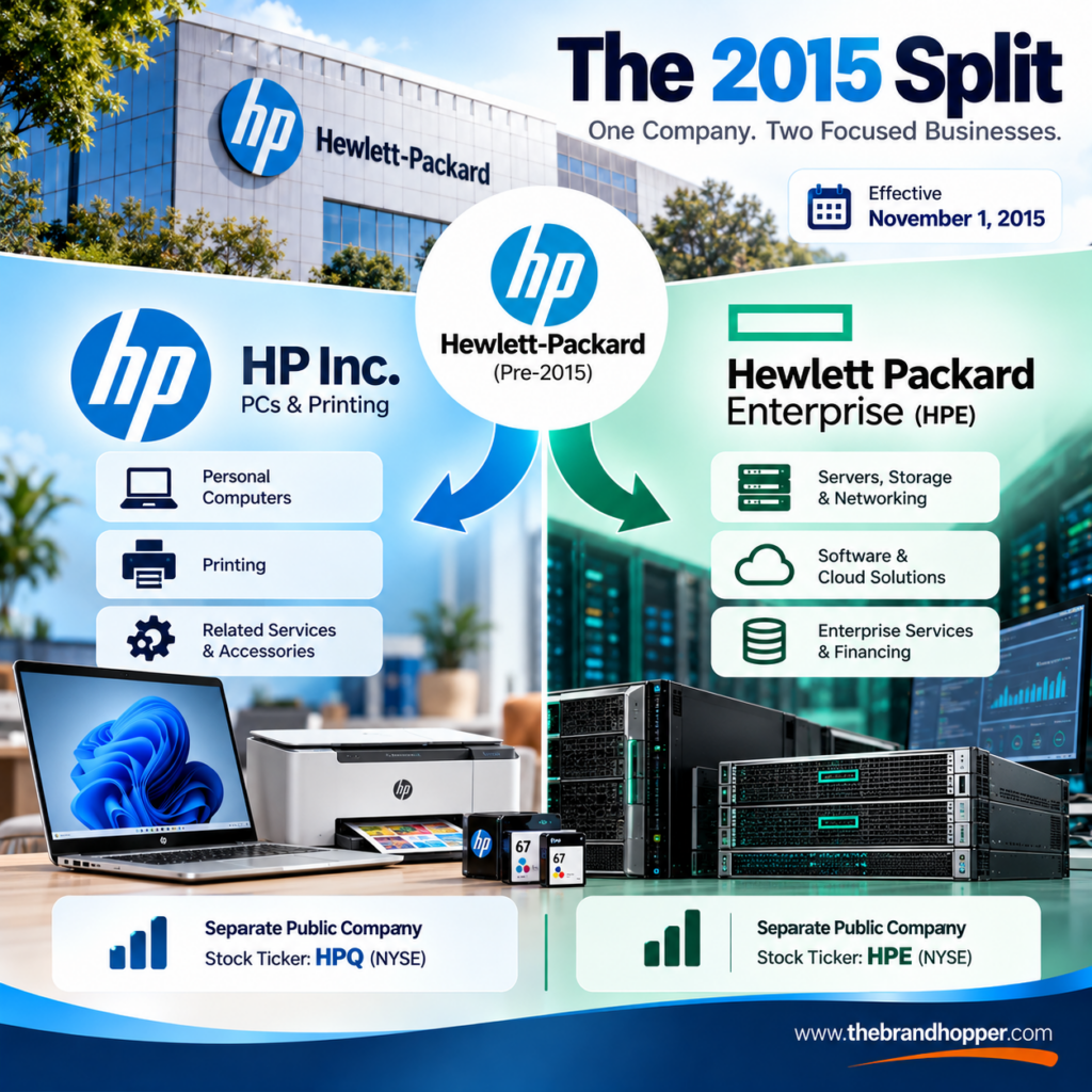 HP Inc. and Hewlett Packard Enterprise 2015 split 