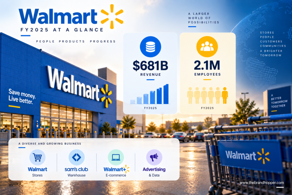 Walmart's 2025 revenue and global workforce
