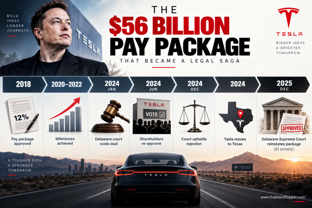 Timeline of Elon Musk's Tesla pay package legal battle