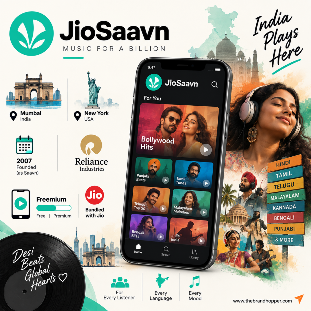 JioSaavn as a competitor of Spotify in India
