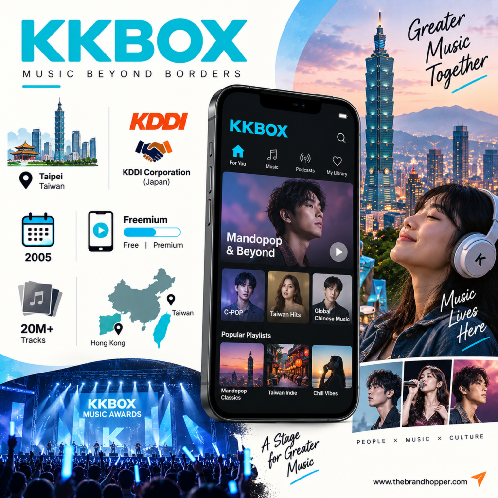 KKBOX as a competitor of Spotify in East and Southeast Asia
