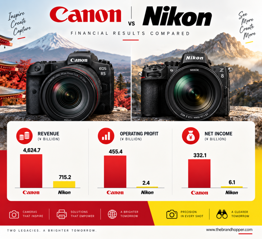 Comparing Canon and Nikon financial results