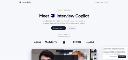 Interview Copilot smart teleprompter overlay screenshot.