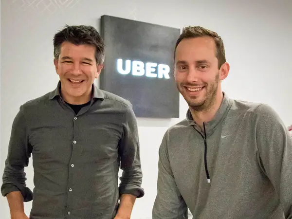 Uber founders Travis Kalanick and Garrett Camp