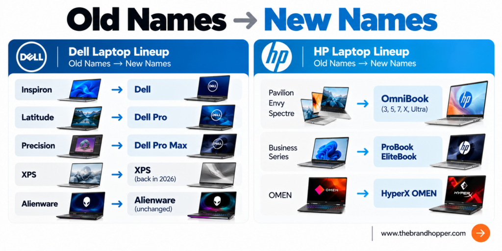 Dell and HP laptop naming schemes explained