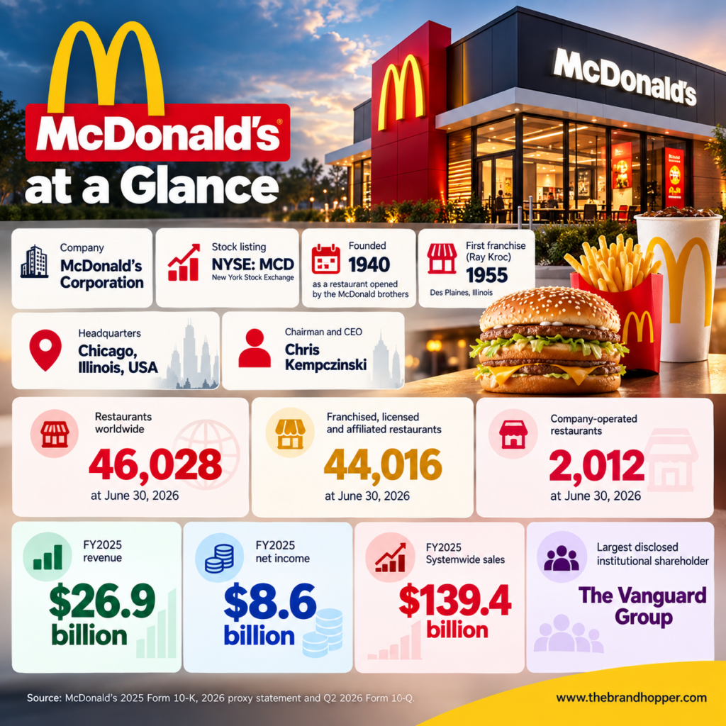 McDonald’s Corporate Snapshot Infographic