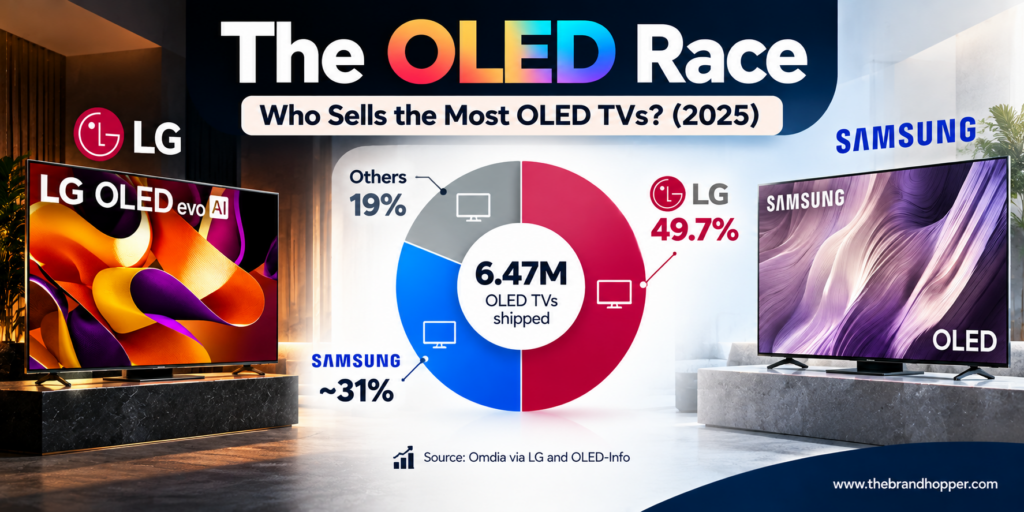 LG vs Samsung OLED TV market share 2025